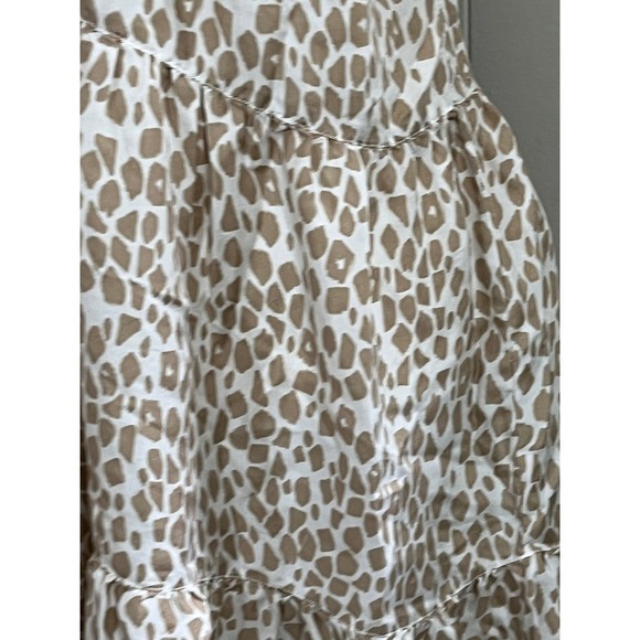 Unsubscribed XS Trapeze‎ Sundress Silk Animal Print Sleeveless Criss Cross Back - Picture 8 of 11